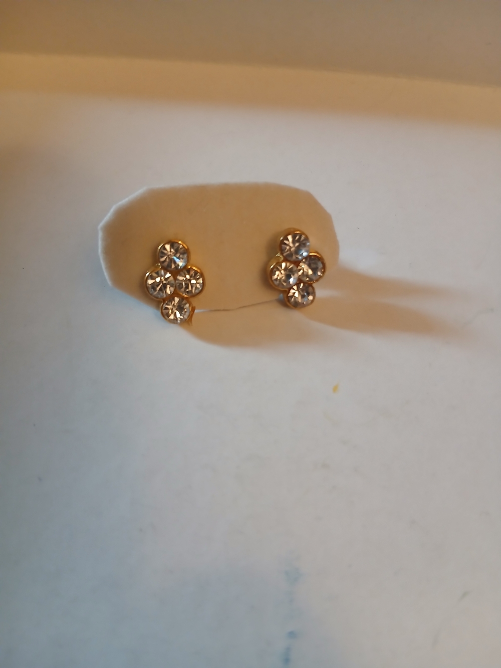 Gold Crystal Cluster Stud Earrings - Women Jewelry